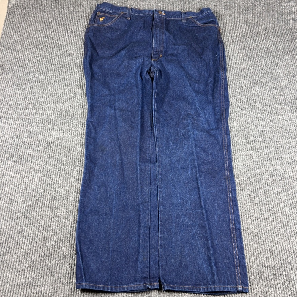 Vintage Wrangler Jeans 42x30 Mens Regular Fit Blue Denim Ideal Zipper 70s
